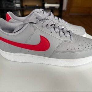 Nike Gray and Red Sneakers for Everyday Comfort